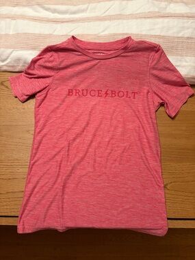 Bruce Bolt Heather Pink Short Sleeve Kids Tee
